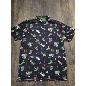 Happy Gilmore Rsvults Golf Polo Breakfast Ball Shirt Size Medium